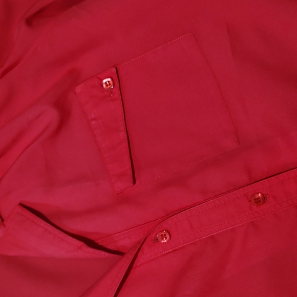 Ship n shore pink button down blouse pocket - Picture 3 of 4